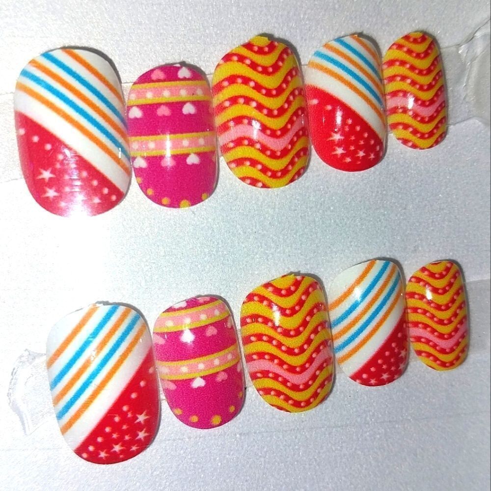 Kids custom 10pc  press on nails for girls and teens